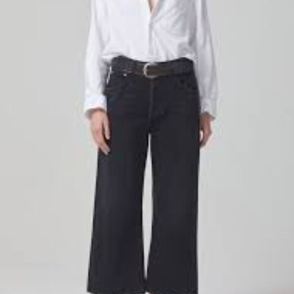 Citizens of Humanity Gaucho Vintage High-Rise Crop Wide-Leg Jeans - Picture 1 of 8